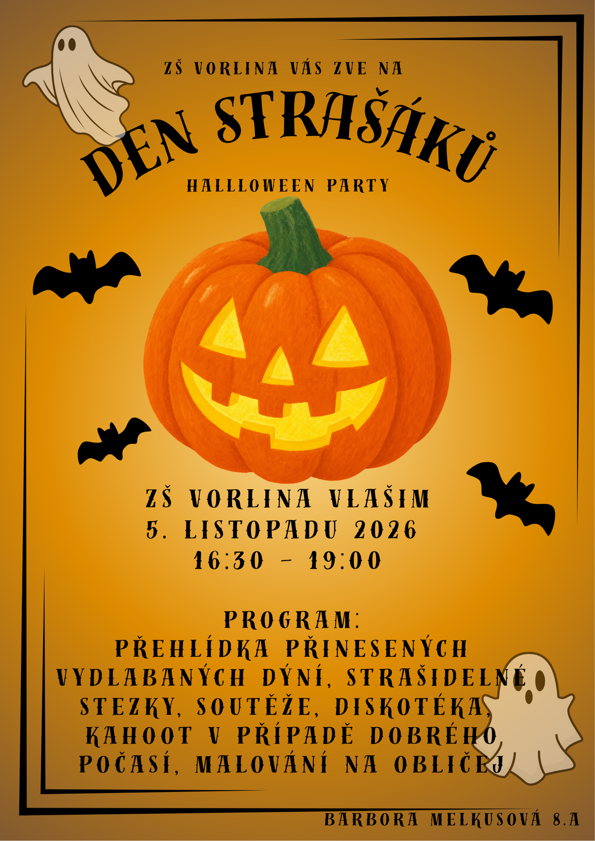 Den strašáků na ZŠ Vorlina